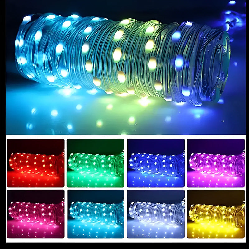 LED Lichtsnoer met Afstandsbediening en Muziekfunctie 5m 10m 20m Multicolor RGB Sfeerverlichting voor Binnen Buiten | Sulvida