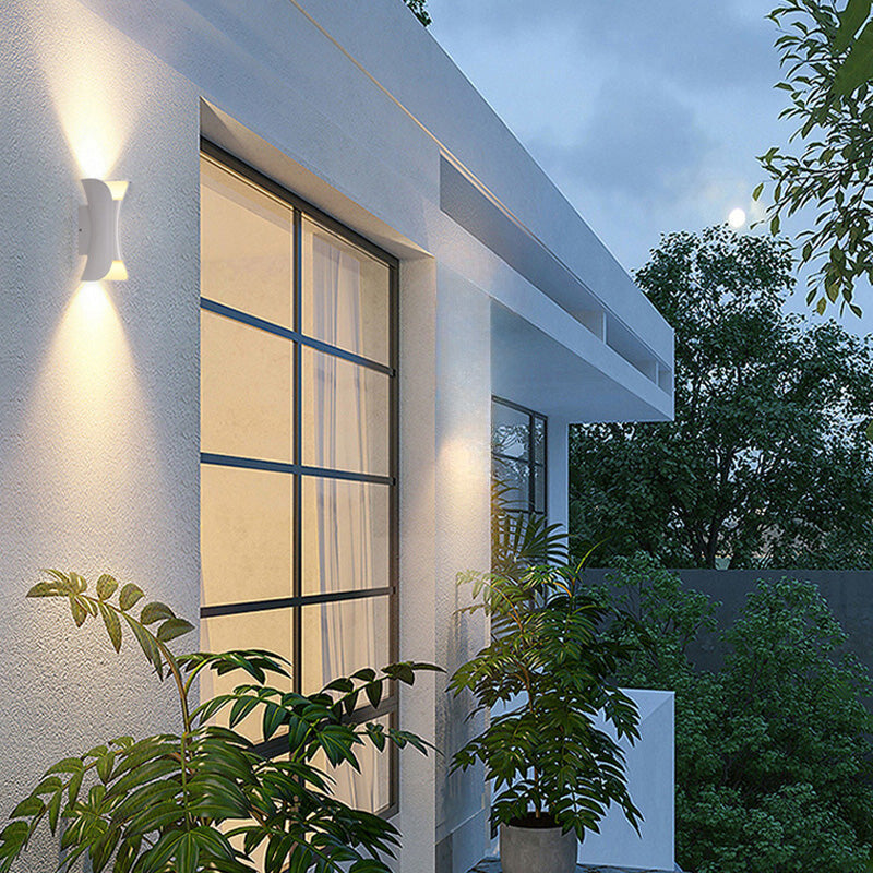 LED Wandlamp Gebogen Ontwerp voor Buiten IP65 Waterbestendig Moderne Tuinverlichting Zwart Wit Goud Buitenmuur | Sulvida