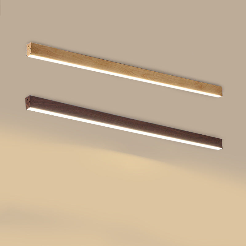 Plafondlamp LED met houtnerf aluminium strips modern minimalistisch strak design voor woonkamer slaapkamer | Sulvida