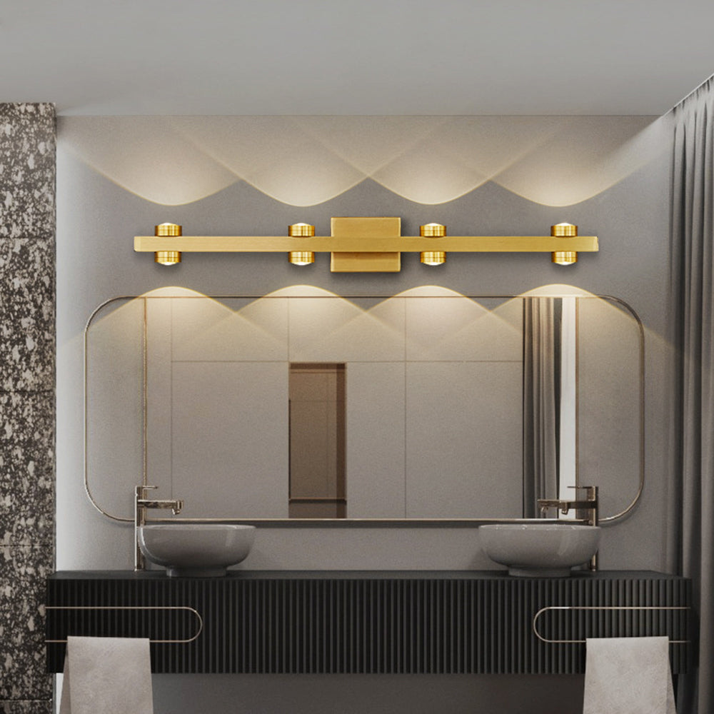 Moderne LED Wandlamp Metaal Spiegel Verlichting Zwart Goud Badkamer Slaapkamer Woonkamer 2-8 Lichtpunten | Sulvida
