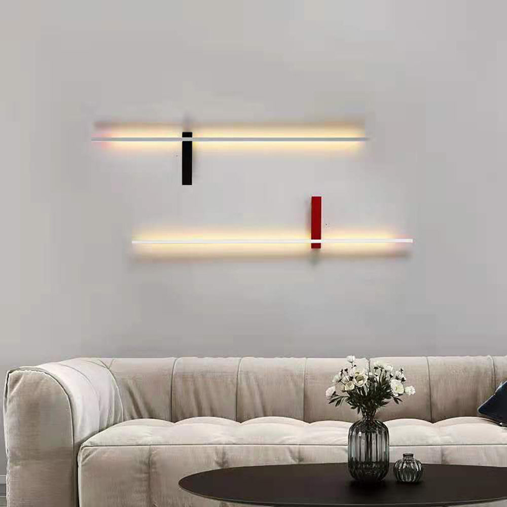 Lineaire Wandlamp Metaal Acryl Kleurrijk Modern Design Woonkamer Eetkamer Sfeervol Interieur Verlichting | Sulvida