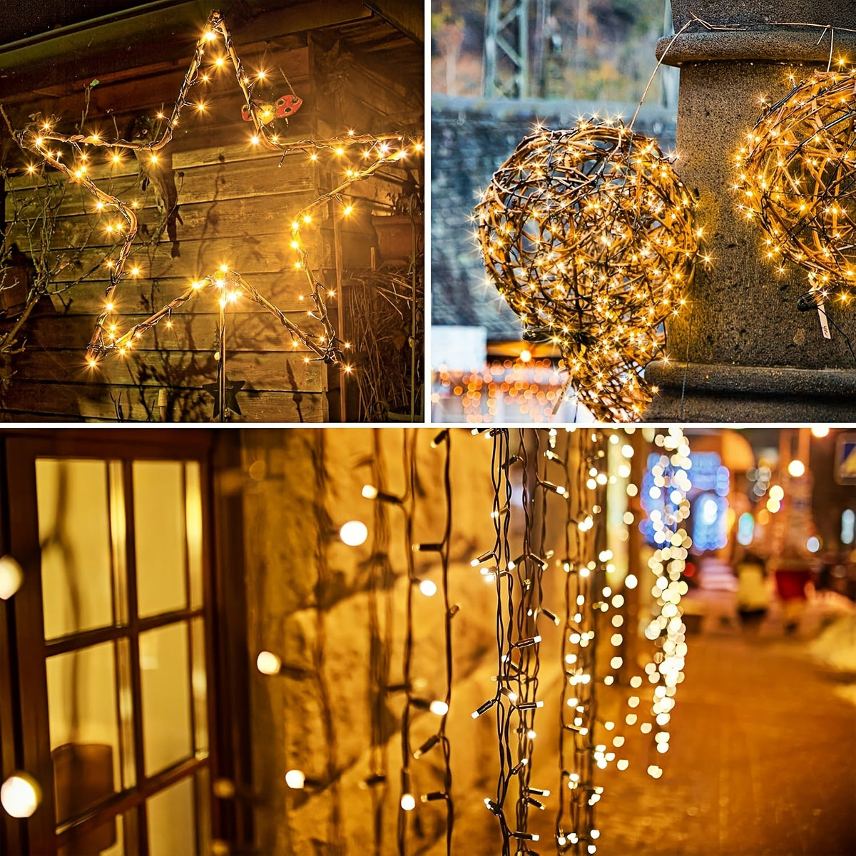 Lichtsnoer Buiten Waterbestendig IP44 Warm Wit Gekleurd 100-300 LED Sfeervolle Tuinverlichting Feestverlichting | Sulvida