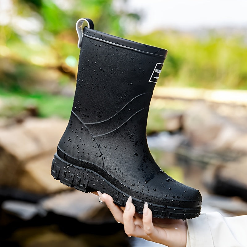 Bottes de pluie imperméables pour femme, doublure en polaire, chaussures d’hiver à enfiler, chaudes et doublées, après-ski confortables | Sulvida