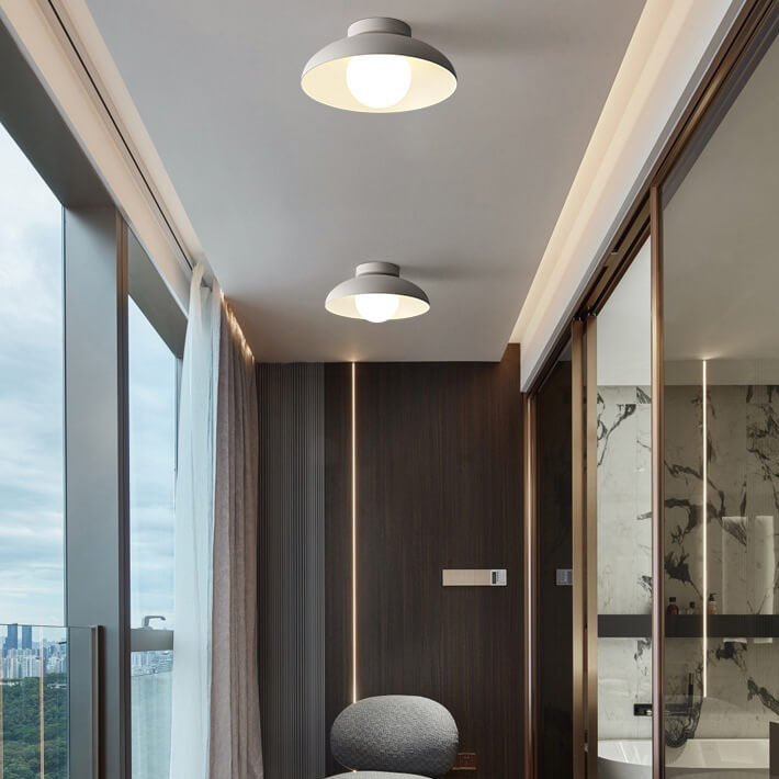 Glazen plafondlamp ijzer glas 30 cm semi-flush industrieel modern interieur wandverlichting woonkamer slaapkamer | Sulvida