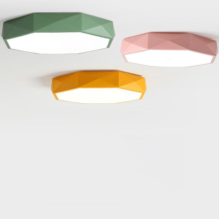 Scandinavische plafondlamp met geïntegreerde LED ijzer acryl abstract design modern interieur 3 maten 5 kleuren | Sulvida