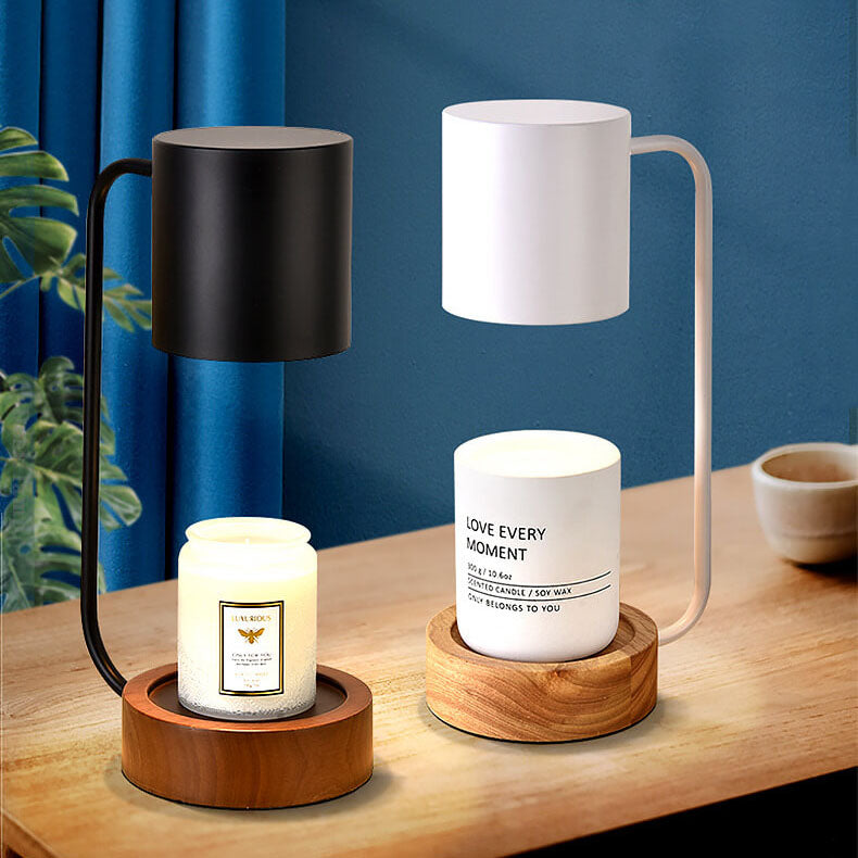 Kaarsenwarmer Lamp Hout met Dimfunctie Elektrisch Verwarmd Geurverspreiding Vlamvrij Sfeerverlichting 17×33cm | Sulvida