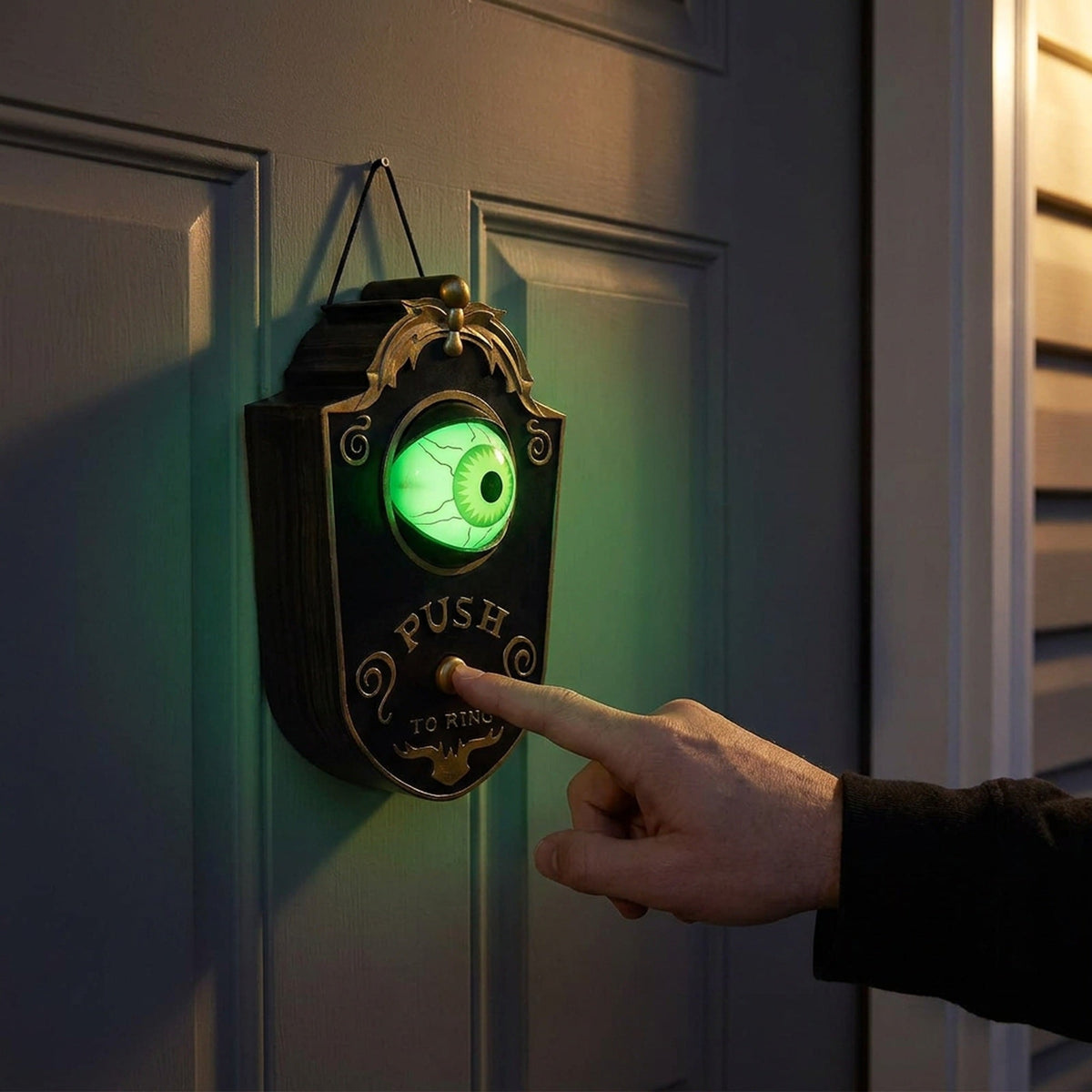 Halloween Deurplaque met Sprekend Oog en Geluid voor Griezelige Ontvangst Decoratie Halloweenfeest Horror | Sulvida