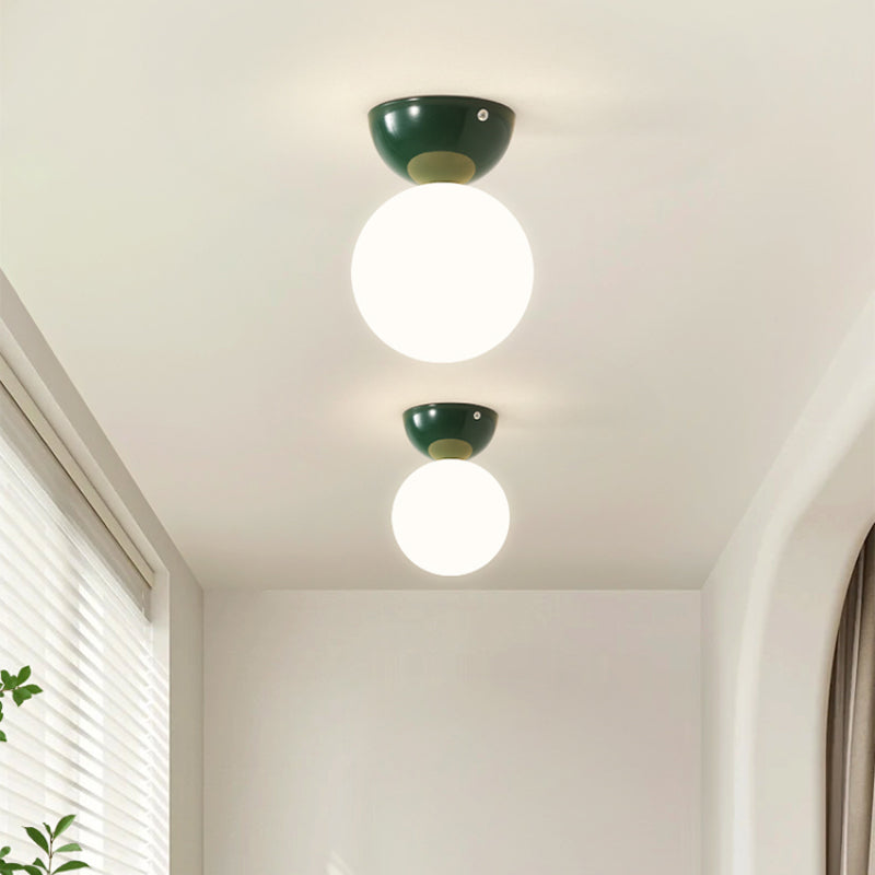 Vintage Plafondlamp Metaal Glas Gekleurde Kap Woonkamer Keuken Retro Plafondverlichting G9 Sfeerlicht | Sulvida