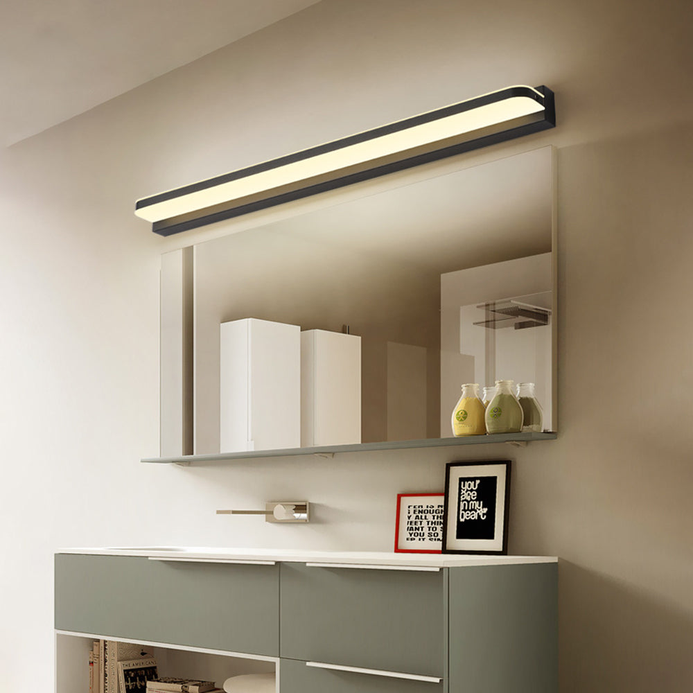 Rechthoekige LED Wandlamp met Spiegelverlichting Roestvrij Staal Driekleuren Schakelbaar Badkamer Slaapkamer | Sulvida