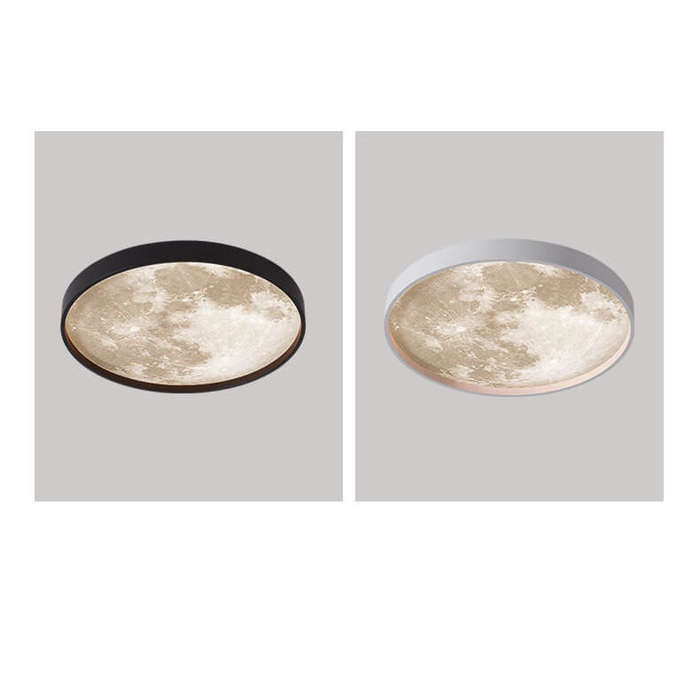 Ronde plafondlamp met LED ijzer acryl dimbaar zwart wit voor woonkamer slaapkamer moderne interieurverlichting | Sulvida