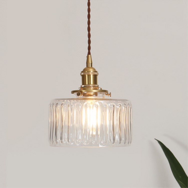 Glazen hanglamp met messing en glas rond design eenlichtpunt woonkamer eetkamer sfeervol tijdloos interieur | Sulvida