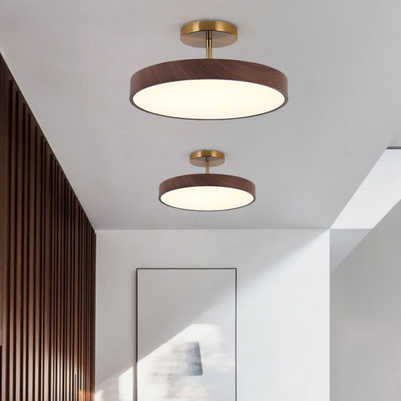 Plafondlamp Rond Houtlook LED Natuurlijke Warmte Moderne Minimalistische Sfeerverlichting voor Woonkamer | Sulvida
