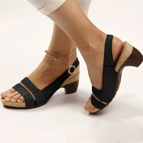 Orthopedische Dames Sandalen Leren Plateausandalen Voetsteun Comfortabel Zomerschoeisel Voor Dagelijks | Sulvida