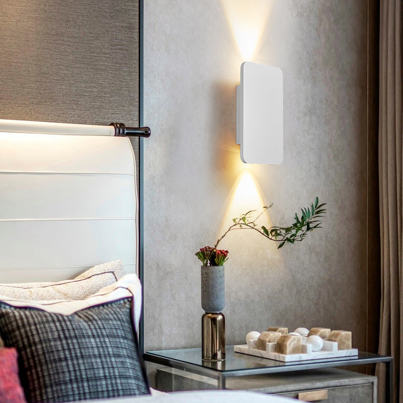 Rechthoekige wandlamp metaal LED-verlichting woonkamer slaapkamer modern warm wit interieurverlichting | Sulvida