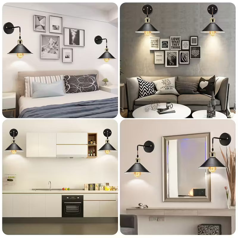 Industriële metalen wandlamp in olie-gewreven afwerking voor slaapkamer woonkamer hal sfeervol modern | Sulvida