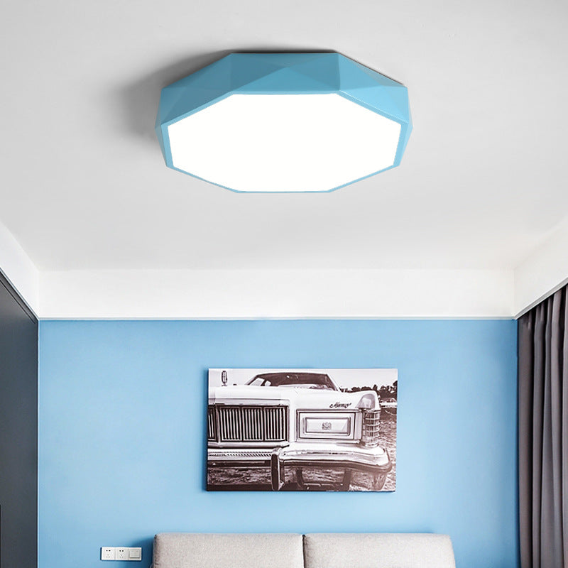 Scandinavische plafondlamp met geïntegreerde LED ijzer acryl abstract design modern interieur 3 maten 5 kleuren | Sulvida