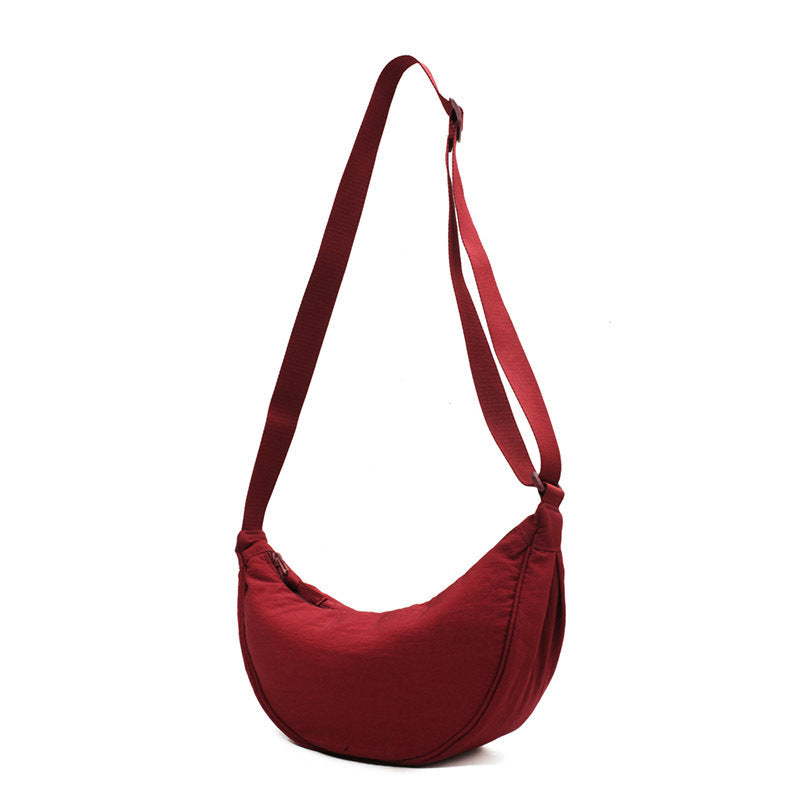 Halvemaanvormige Schoudertas Kunstleer Chic Design Dames Handtas Elegante Everyday Bag Vintage Stijl Mode | Sulvida