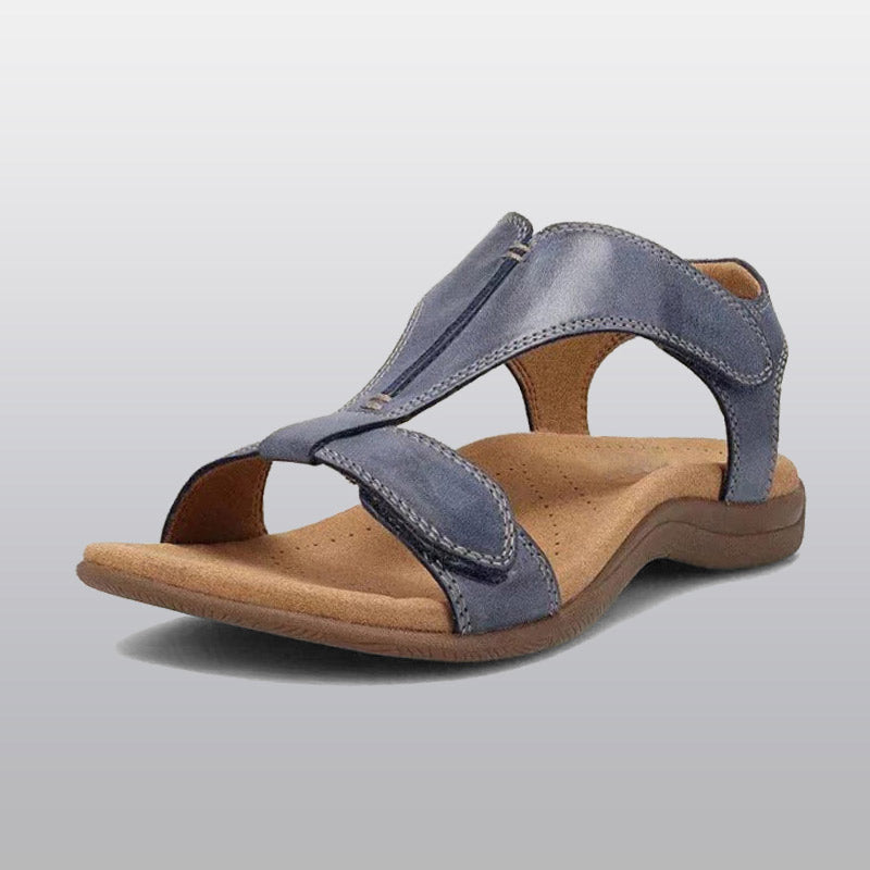 Orthopedische T-band sandalen met voetboogondersteuning verstelbare klittenband comfort zomerschoenen dames | Sulvida