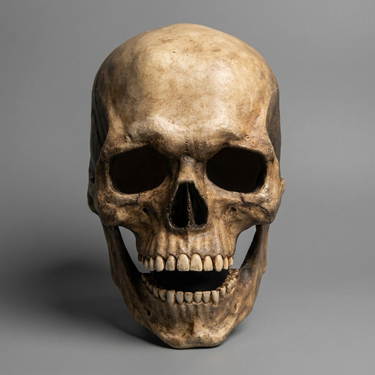 Schedel masker met beweegbare kaak volwassenen verkleedmasker Halloween horror hoofdbedekking themafeest | Sulvida