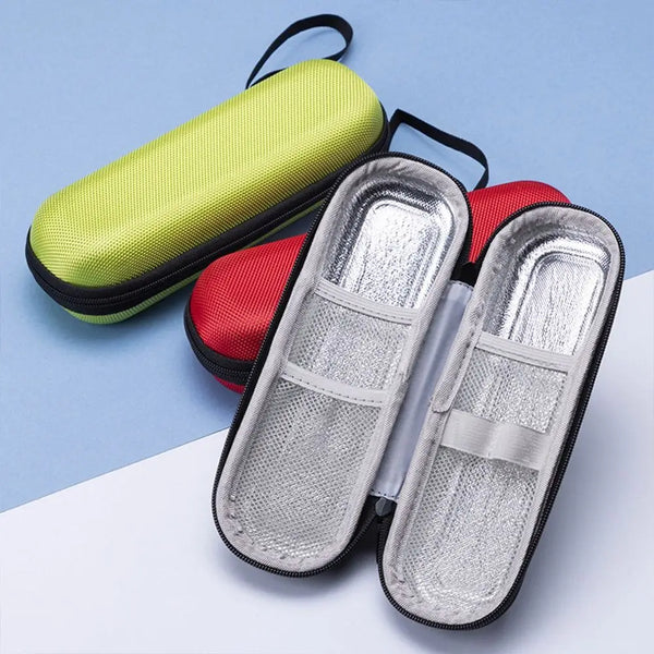 Sac isotherme pour insuline avec bloc réfrigérant, 20×7.5×6 cm, pour garder les médicaments au frais, compact, idéal pour les voyages, portable | Sulvida