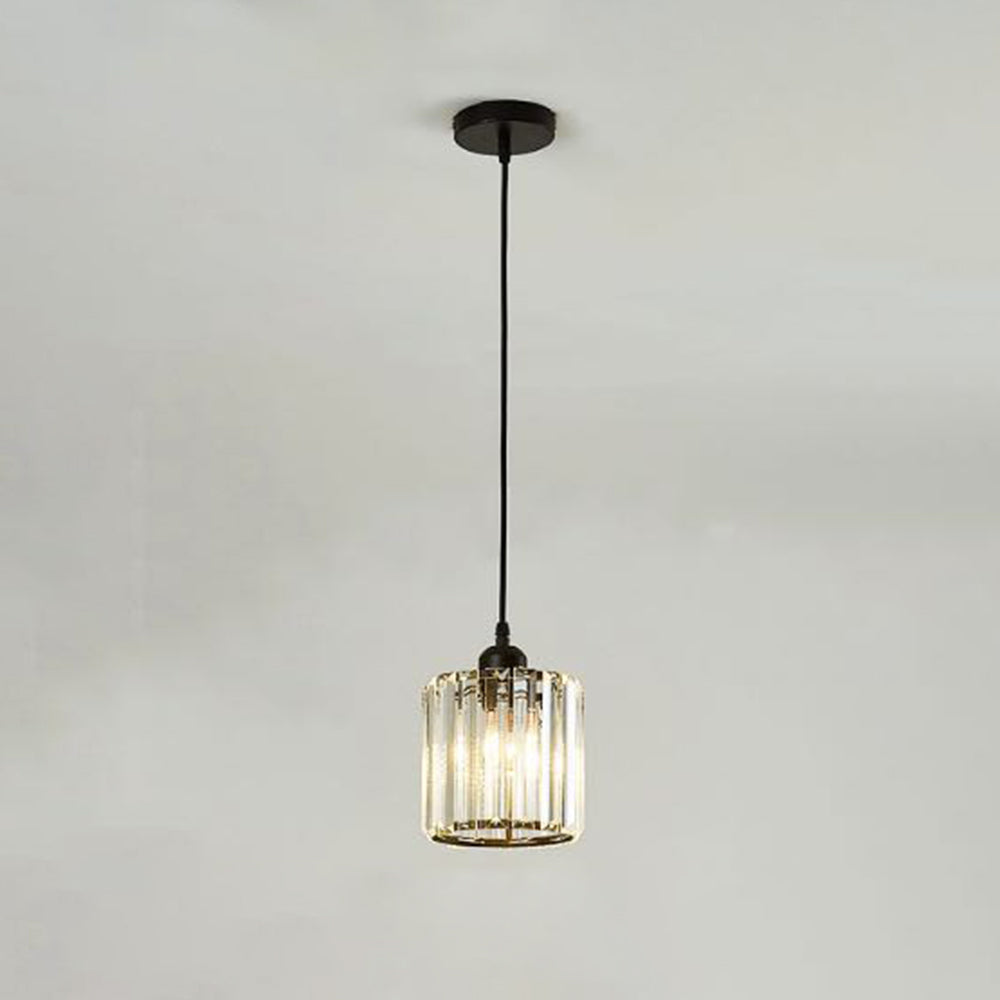 Hanglamp Cilindervormig Glas Zwart of Goud Modern Design Woonkamer Eetkamer Slaapkamer Verstelbaar Snoer | Sulvida