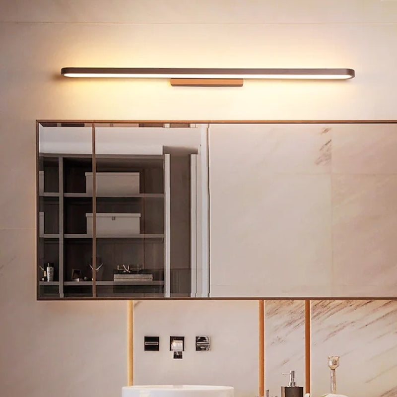 Gebogen Wandlamp Zwart Koffie Metaal Spiegelverlichting Badkamer Slaapkamer Modern Design LED Wandverlichting | Sulvida