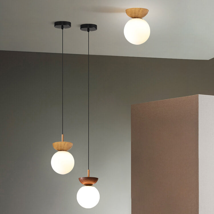 Glazen Hanglamp Metalen Frame Rond Design Woonkamer Slaapkamer Minimalistisch Sfeerlicht Plafondlamp | Sulvida