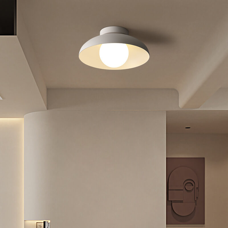 Glazen plafondlamp ijzer glas 30 cm semi-flush industrieel modern interieur wandverlichting woonkamer slaapkamer | Sulvida