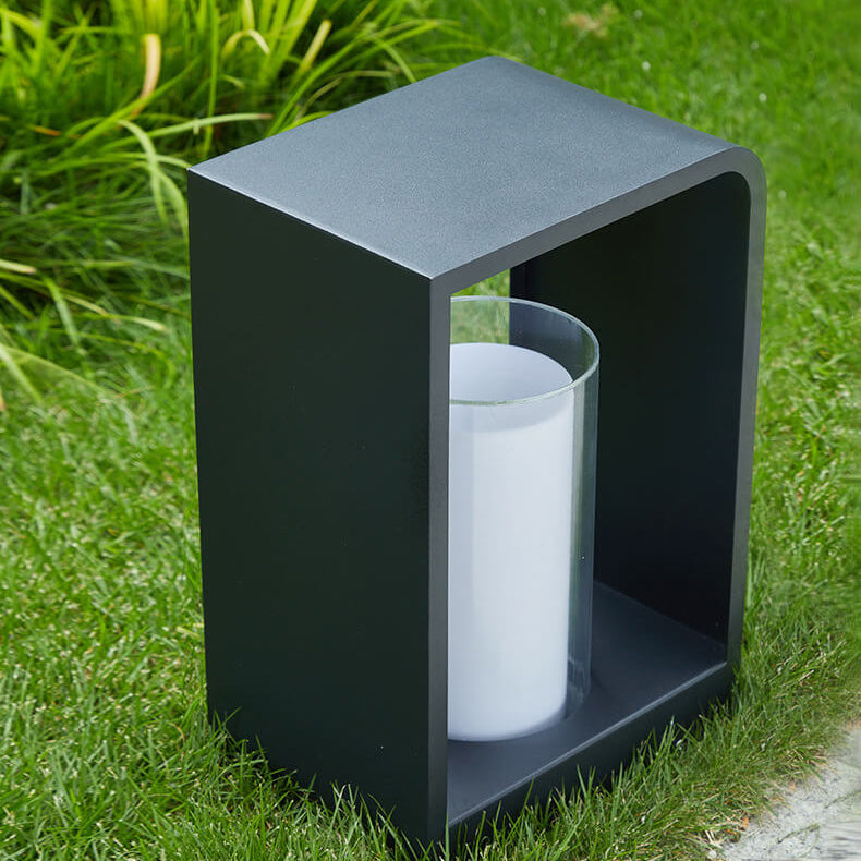 Tuinverlichting LED Vierkant Zwart RVS Acryl Frame Paal Lichtpunt Terras Pad Verlichting Outdoor 30-60cm | Sulvida