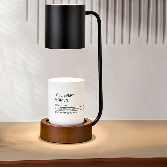 Houten tafellamp met dimfunctie en tijdklok voor slaapkamer woonkamer nachtkastje wandlamp modern design 33 cm | Sulvida