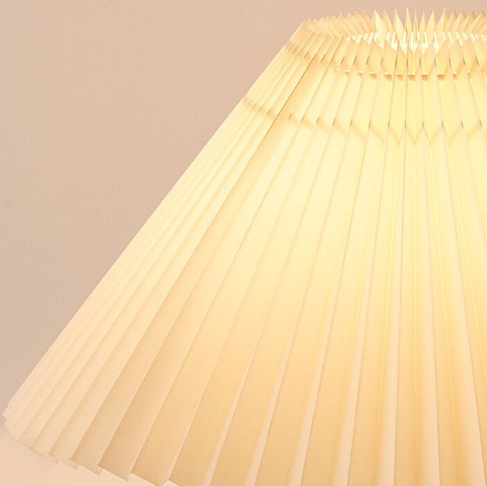 Japanse Tafellamp Hout met Plissékap Vintage LED E26 35×48cm Sfeerlicht Woonkamer Slaapkamer Nachtkastje | Sulvida