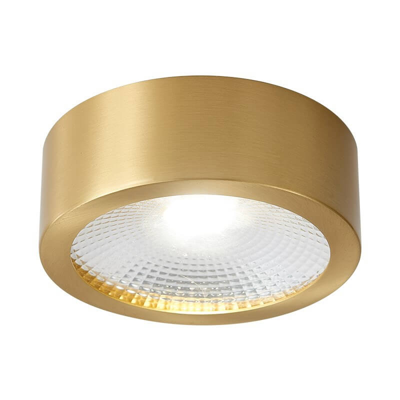 Plafondlamp rond koper ultradun LED geïntegreerd 8-12 cm directe montage warm wit koel wit voor hal woonkamer | Sulvida