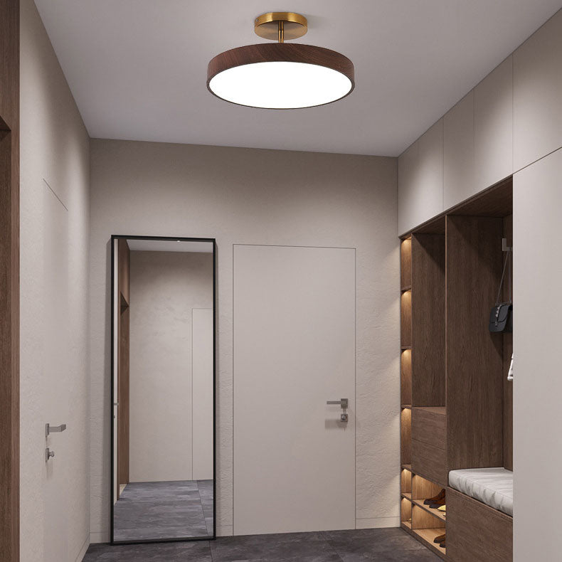 Plafondlamp Rond Houtlook LED Natuurlijke Warmte Moderne Minimalistische Sfeerverlichting voor Woonkamer | Sulvida