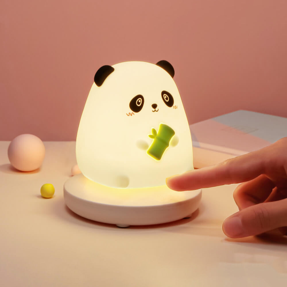 LED Nachtlampje Dierenfiguur Siliconen | Tijger Konijn Panda Varken Touch Bediening Soft Glow Kinderkamer Cadeau | Sulvida