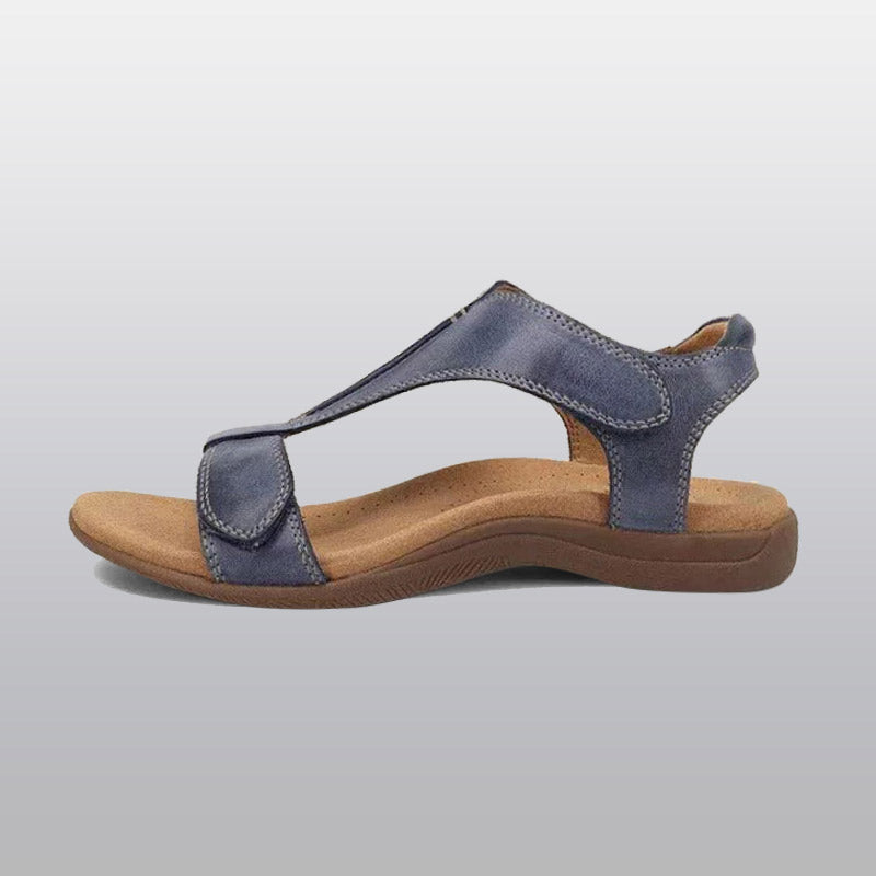 Orthopedische T-band sandalen met voetboogondersteuning verstelbare klittenband comfort zomerschoenen dames | Sulvida