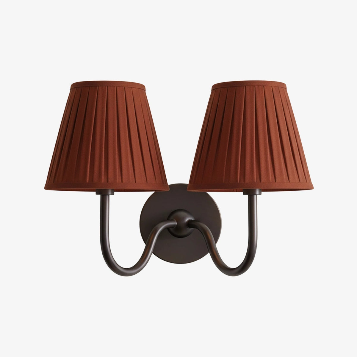 Wandlamp Linnen Kap Messing Armatuur Plissé of Glad Stof E12 Fitting Hardwired Decoratieve Verlichting | Sulvida
