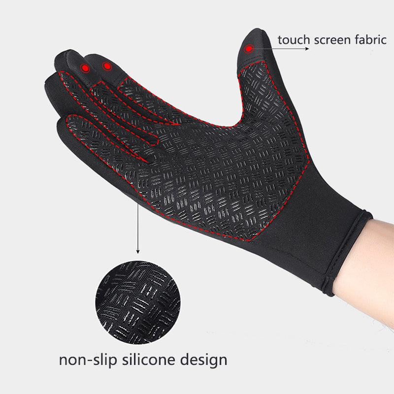 Thermische Handschoenen Touchscreen Winter Sporthandschoenen Winddicht Warm Fleece Fietsen Hardlopen | Sulvida