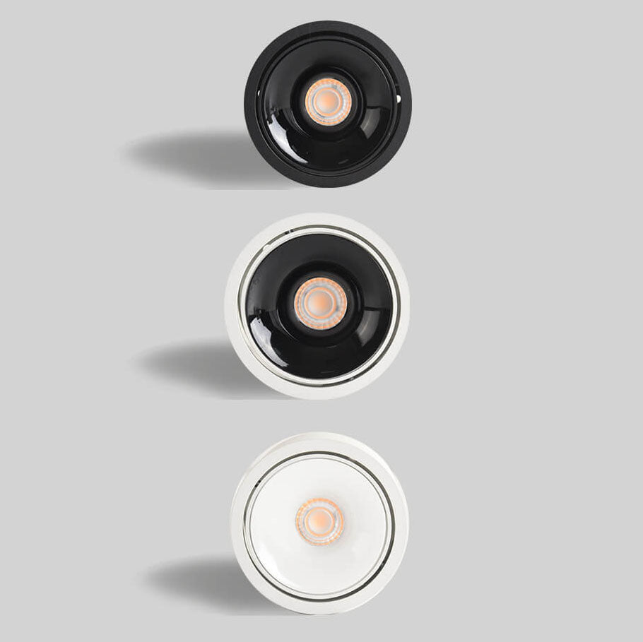 Instelbare plafondspot aluminium rond LED inbouwlamp woonkamer wit zwart wandspot modern plafondverlichting | Sulvida