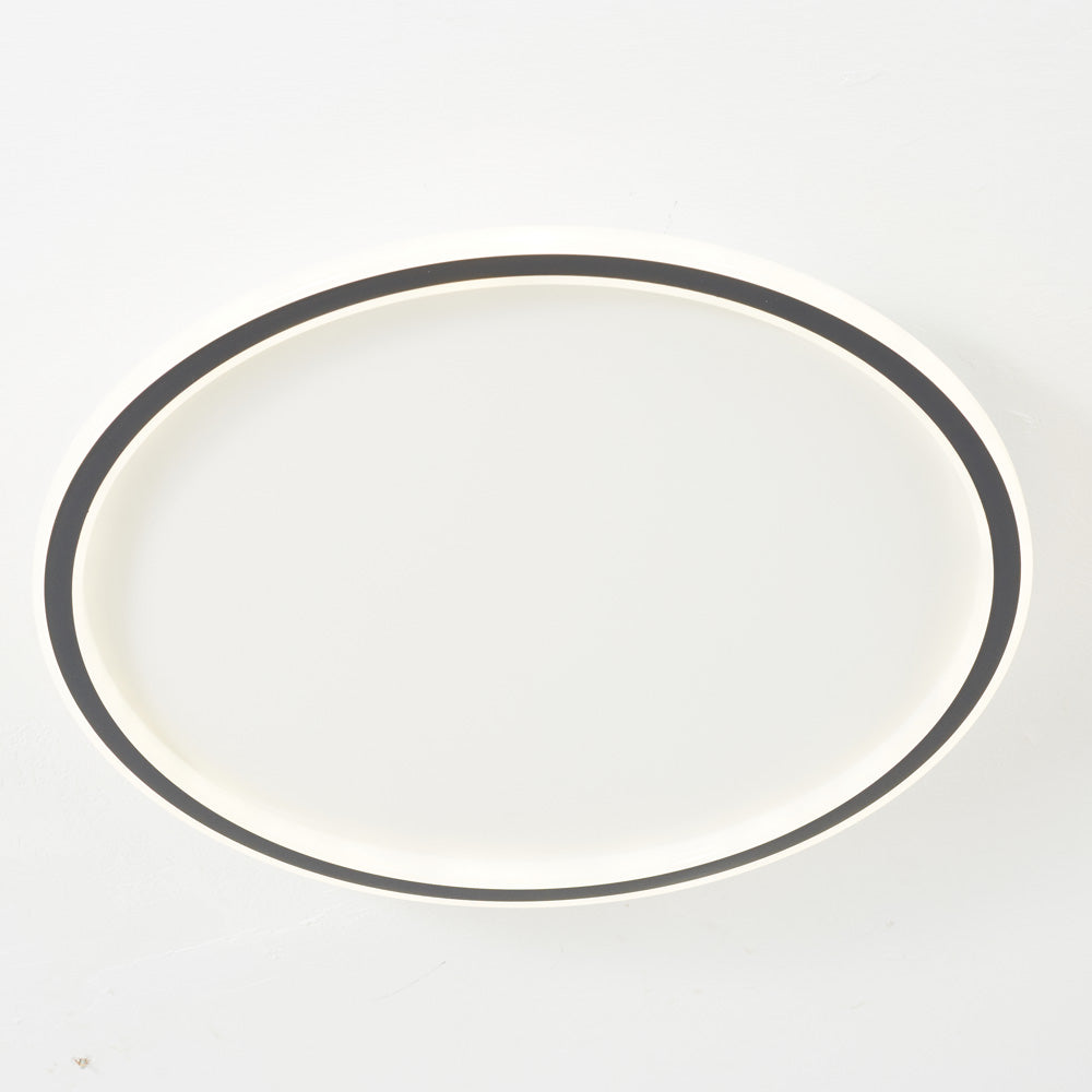 Ronde LED Plafondlamp Modern Dimbaar Zwart Wit Metaal Acryl Woonkamer Slaapkamer 30-50cm Plafondarmatuur | Sulvida