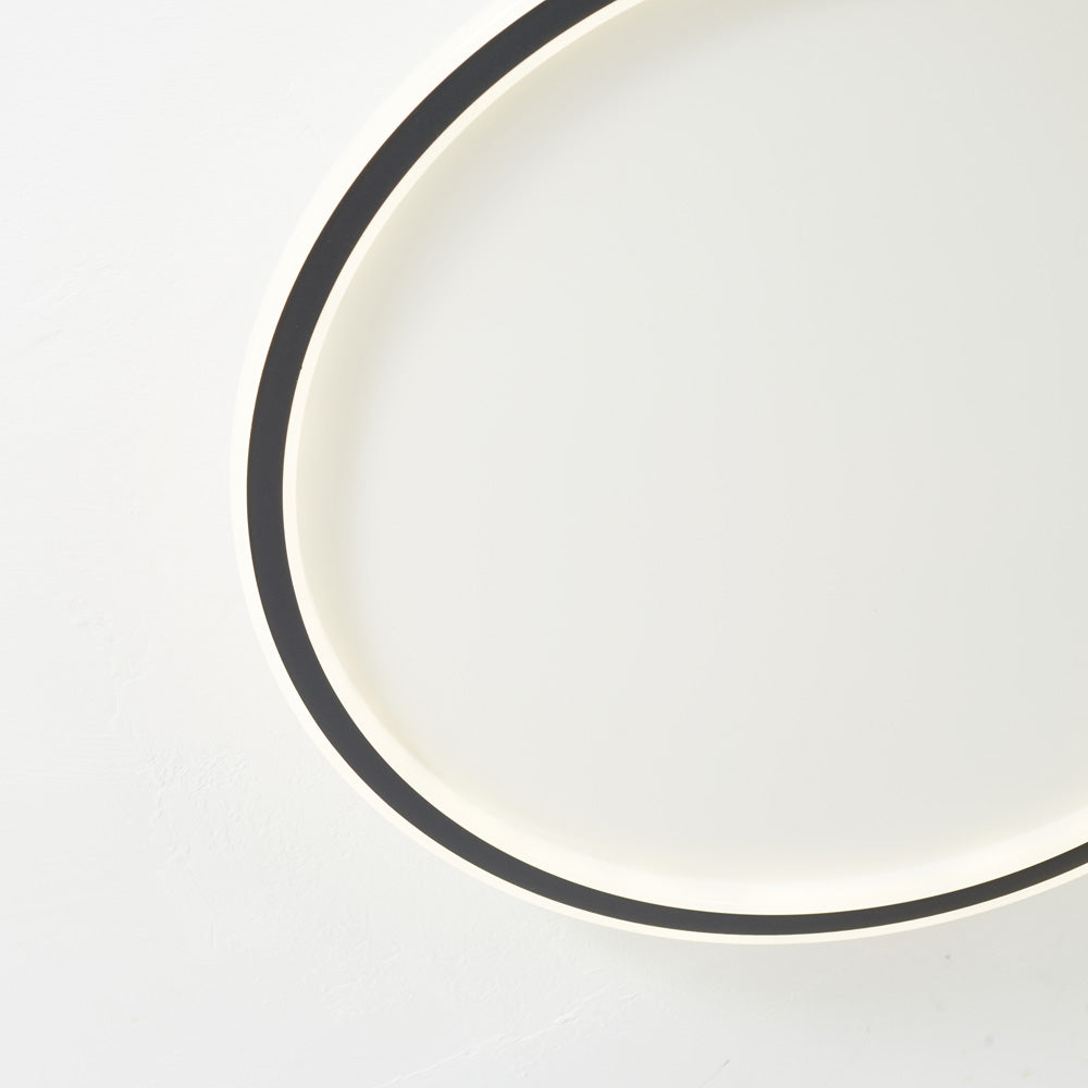 Ronde LED Plafondlamp Modern Dimbaar Zwart Wit Metaal Acryl Woonkamer Slaapkamer 30-50cm Plafondarmatuur | Sulvida