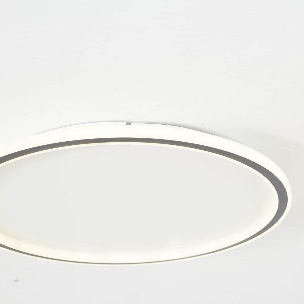 Ronde LED Plafondlamp Modern Dimbaar Zwart Wit Metaal Acryl Woonkamer Slaapkamer 30-50cm Plafondarmatuur | Sulvida