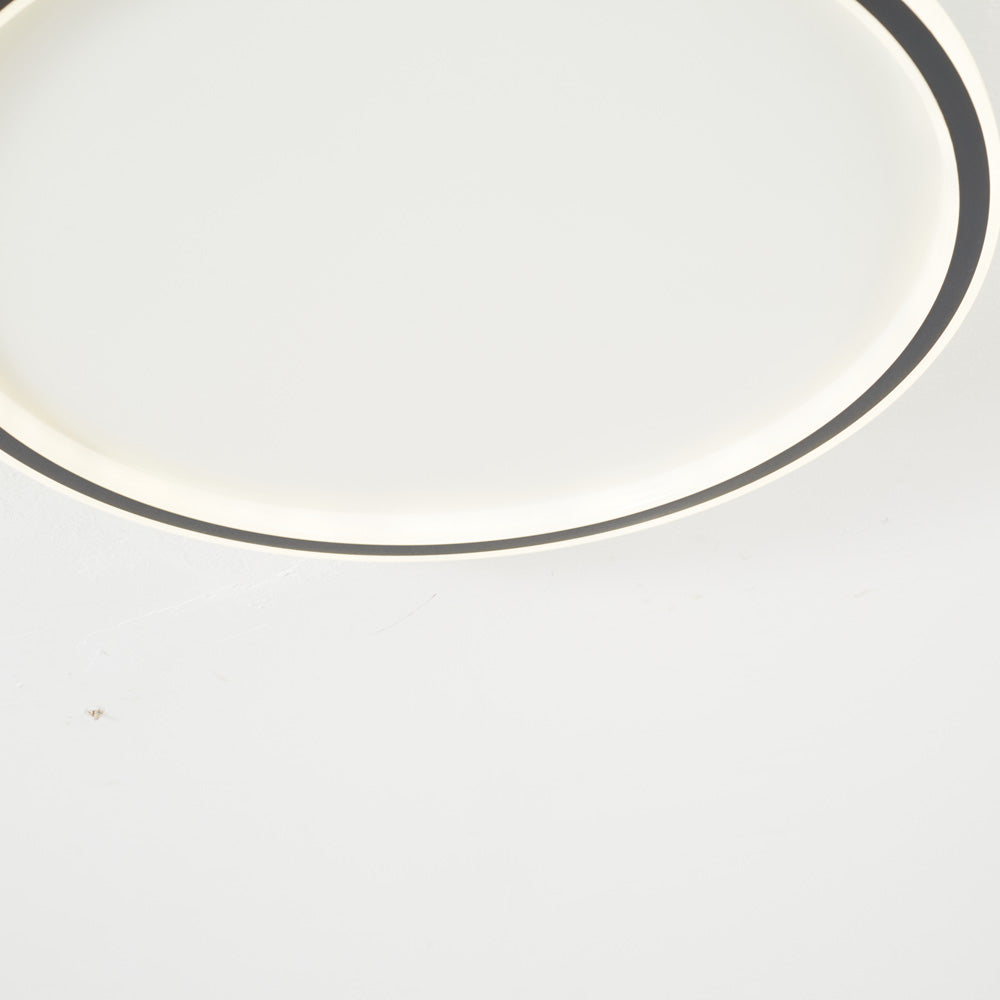 Ronde LED Plafondlamp Modern Dimbaar Zwart Wit Metaal Acryl Woonkamer Slaapkamer 30-50cm Plafondarmatuur | Sulvida