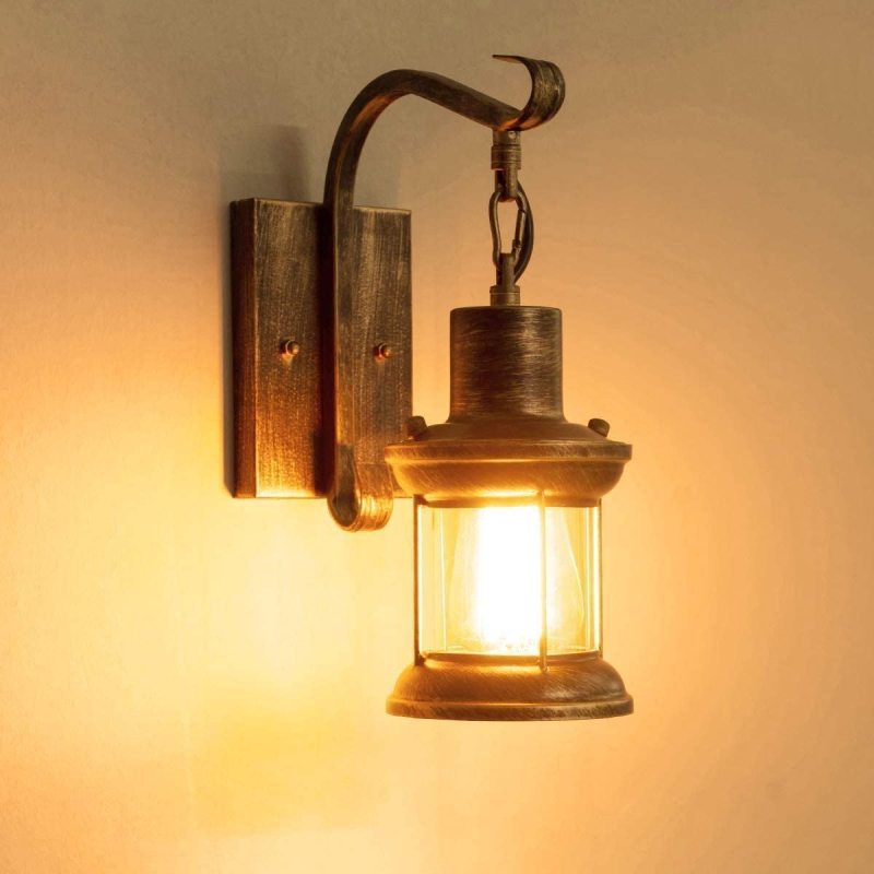 Industriële Wandlamp Metaal Zwart Brons Retro Sfeerlicht Woonkamer Slaapkamer E27 Fitting Vintage Design | Sulvida