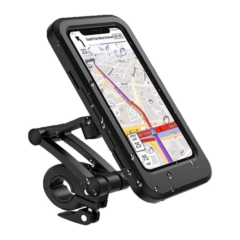 Waterdichte telefoonhouder fietsenstuur met oplaadmogelijkheid powerbank 5000 mAh 15W USB voor smartphone | Sulvida