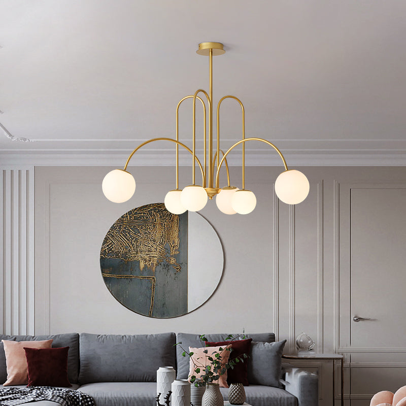 Hanglamp Vintage Metaal Glas Woonkamer Slaapkamer Instelbare Hoogte 6 8 12 Lichtbronnen Warm G9 Fitting | Sulvida