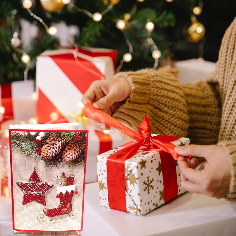 Muzikale kerstkaarten met melodie 12 verschillende stijlen wenskaarten feestelijk kerst kerstgroet set | Sulvida