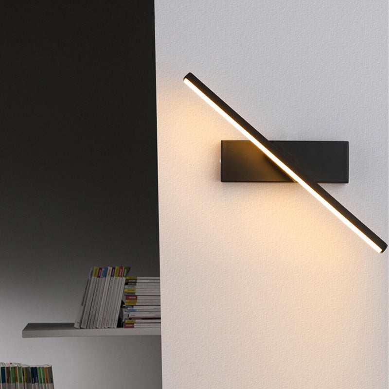 Draaibare LED Wandlamp Zwart Wit 30-50 cm Modern Design Wandverlichting voor Woonkamer Slaapkamer en Gang | Sulvida