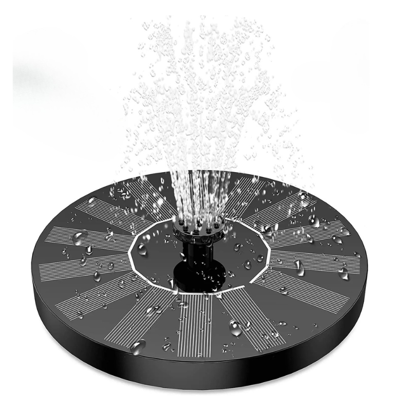 Pompe de fontaine solaire pour bassin, abreuvoir à oiseaux et jardin – fontaine flottante à énergie solaire avec 6 embouts de pulvérisation réglables pour décorer le jardin | Sulvida