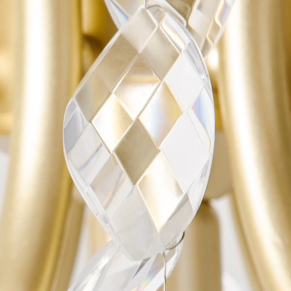 Kristallen Hanglamp Bloemvorm LED Verlichting Eetkamer Modern Luxe Kroonluchter Zwart Goud Design Woonkamer | Sulvida