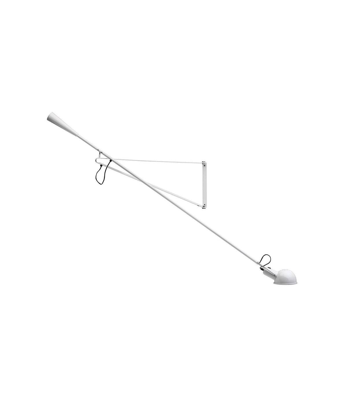 Industriële Wandlamp met Verstelbare Arm Metaal Zwart Wit 135cm 205cm Leeslamp Sfeerlicht Woonkamer Kantoor | Sulvida